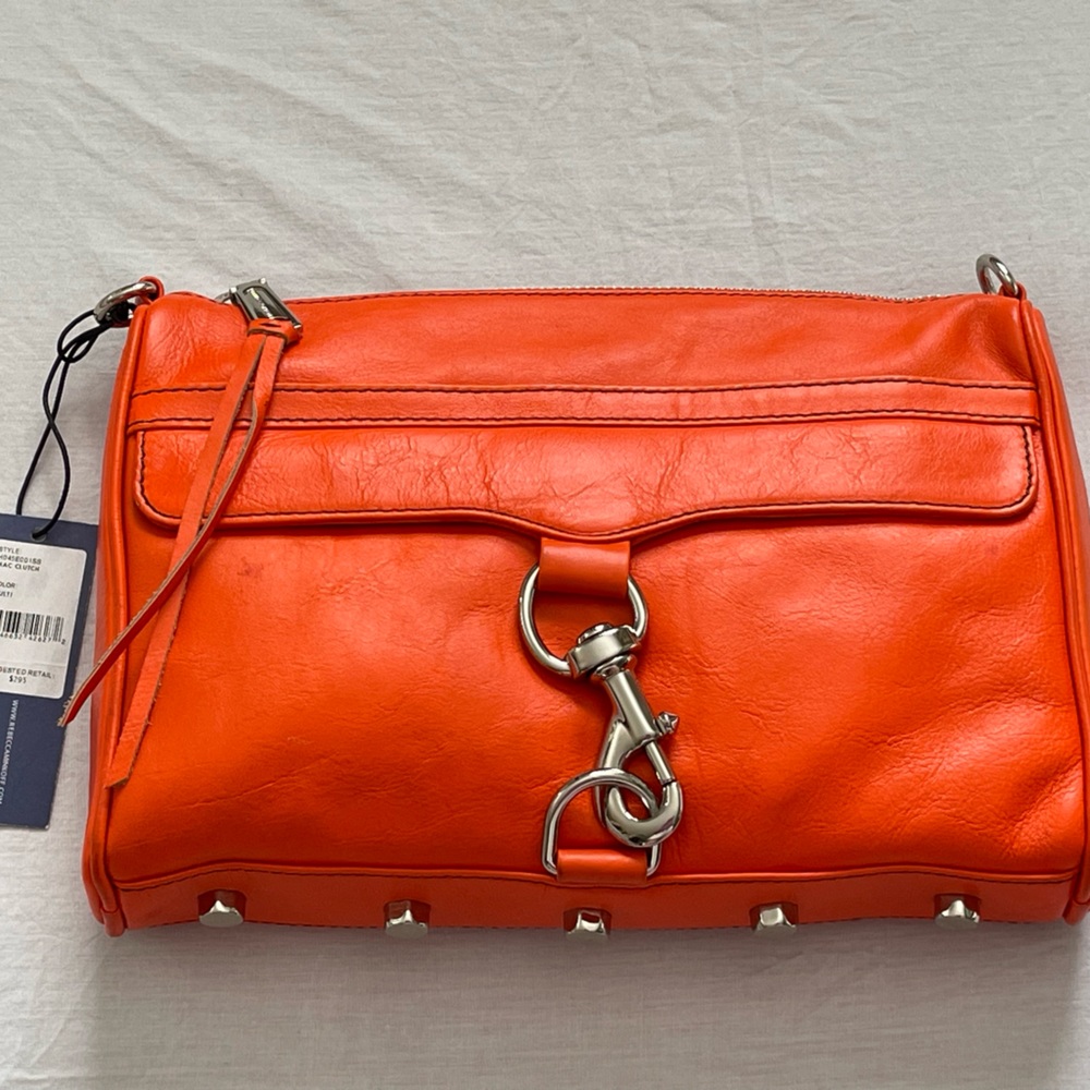 Rebecca Minkoff Mac Clutch Bag in Orange